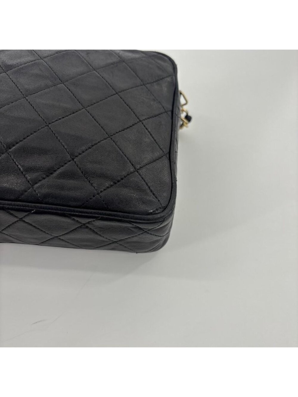 Chanel Quilted Lambskin Shoulder Bag Black Fringe - Picture 8 of 13